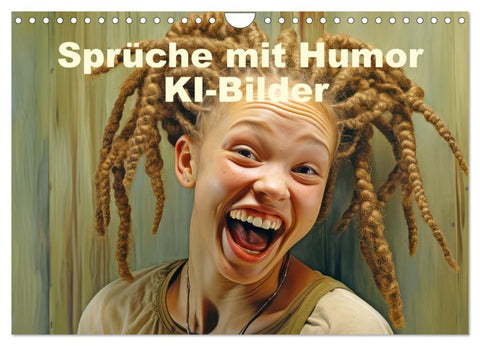 Sprüche mit Humor - KI-Bilder (Wandkalender 2026 DIN A4 quer), CALVENDO Monatskalender