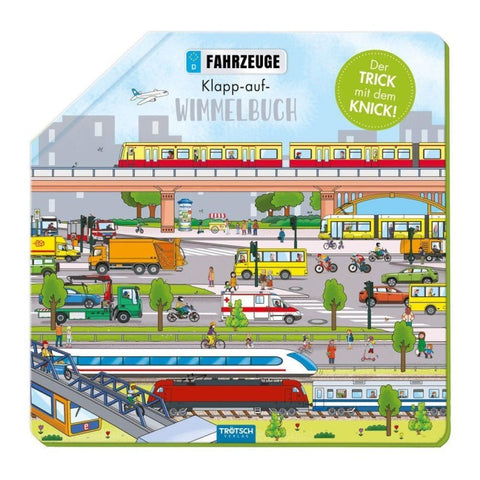 TRÖTSCH - Wimmelbuch Fahrzeuge Klapp-auf-Wimmelbuch| Ab 3 Jahren