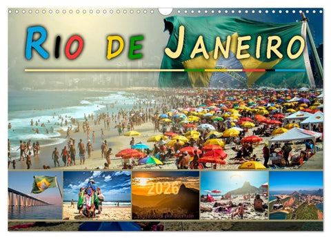 Rio de Janeiro, Stadt des Sonnenscheins (Wandkalender 2026 DIN A3 quer), CALVENDO Monatskalender