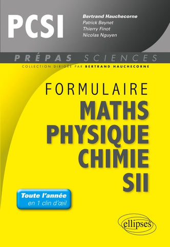 Formulaire : Mathématiques - Physique-Chimie -SII - PCSI