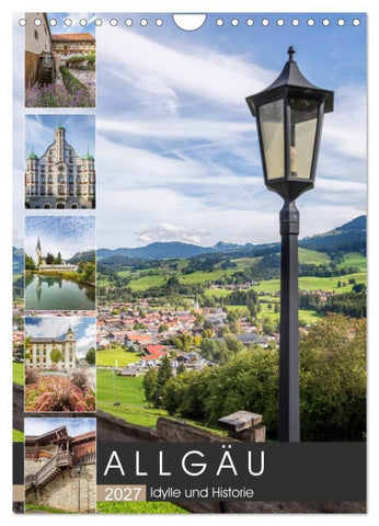 ALLGÄU Idylle und Historie (Wandkalender 2027 DIN A4 hoch), CALVENDO Monatskalender
