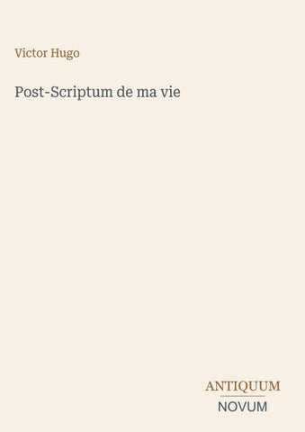 Post-Scriptum de ma vie