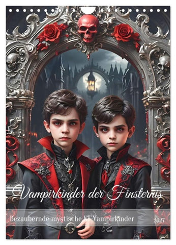 Vampirkinder der Finsternis (Wandkalender 2027 DIN A4 hoch), CALVENDO Monatskalender