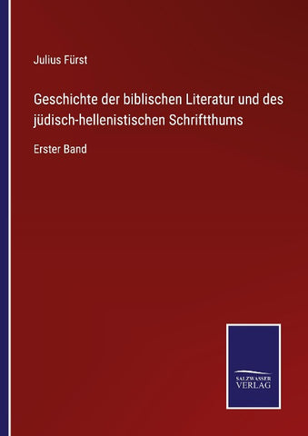 Geschichte der biblischen Literatur und des jüdisch-hellenistischen Schriftthums