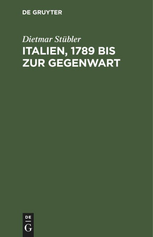 Italien, 1789 bis zur Gegenwart