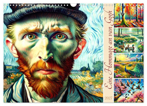 Eine Hommage an van Gogh (Wandkalender 2027 DIN A3 quer), CALVENDO Monatskalender