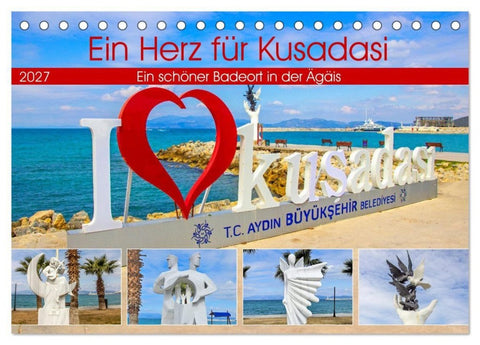 Ein Herz für Kusadasi (Tischkalender 2027 DIN A5 quer), CALVENDO Monatskalender
