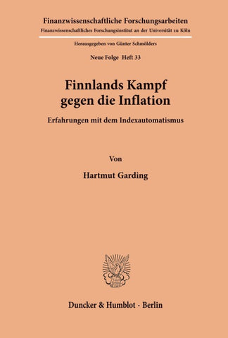 Finnlands Kampf gegen die Inflation.