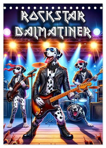 Rockstar Dalmatiner (Tischkalender 2026 DIN A5 hoch), CALVENDO Monatskalender
