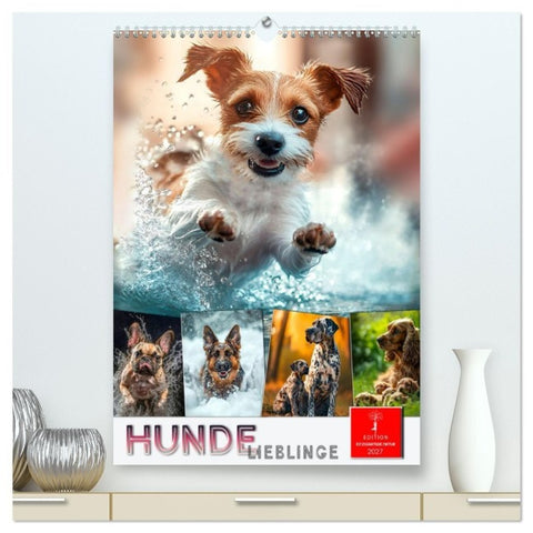 Hunde Lieblinge (hochwertiger Premium Wandkalender 2027 DIN A2 hoch), Kunstdruck in Hochglanz