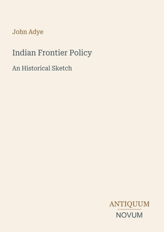Indian Frontier Policy