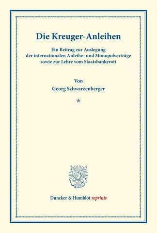 Die Kreuger-Anleihen.