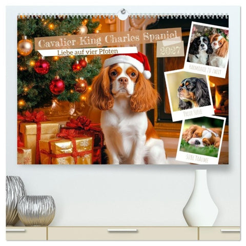 Cavalier King Charles Spaniel - Liebe auf vier Pfoten (hochwertiger Premium Wandkalender 2027 DIN A2 quer), Kunstdruck in Hochglanz