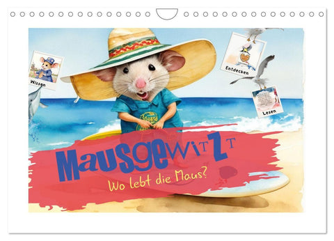 Mausgewitzt - Wo lebt die Maus? (Wandkalender 2027 DIN A4 quer), CALVENDO Monatskalender