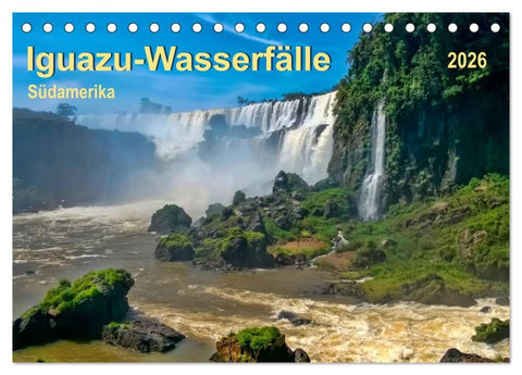 Iguazu Wasserfälle - Südamerika (Tischkalender 2026 DIN A5 quer), CALVENDO Monatskalender
