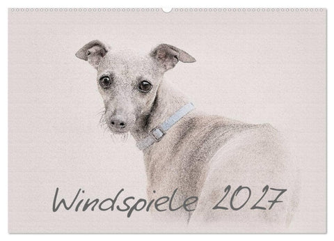 Windspiele 2027 (Wandkalender 2027 DIN A2 quer), CALVENDO Monatskalender