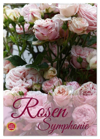 Rosen Symphonie (Wandkalender 2027 DIN A2 hoch), CALVENDO Monatskalender