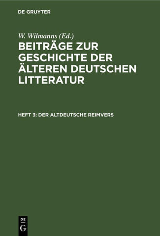 Der altdeutsche Reimvers