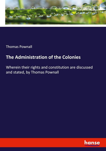 The Administration of the Colonies