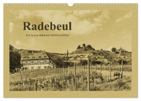 Radebeul - Ein Kalender im Zeitungsstil (Wandkalender 2027 DIN A3 quer), CALVENDO Monatskalender