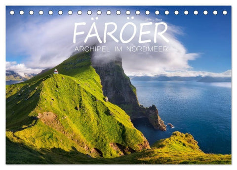Färöer - Archipel im Nordmeer (Tischkalender 2027 DIN A5 quer), CALVENDO Monatskalender