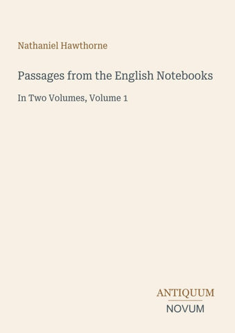 Passages from the English Notebooks