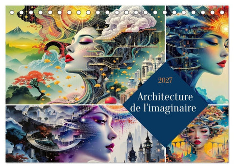 Architecture de l'imaginaire (Calendrier de bureau 2027 DIN A5 vertical), CALVENDO calendrier mensuel