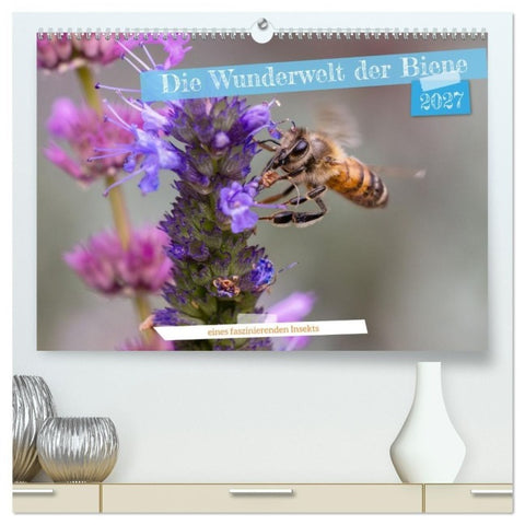 Die Wunderwelt der Biene (hochwertiger Premium Wandkalender 2027 DIN A2 quer), Kunstdruck in Hochglanz
