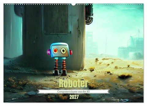Roboter - Computerträume aus der KI (Wandkalender 2027 DIN A2 quer), CALVENDO Monatskalender