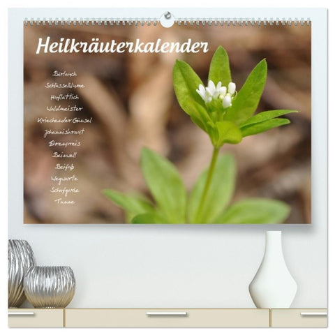 Heilkräuterkalender (hochwertiger Premium Wandkalender 2026 DIN A2 quer), Kunstdruck in Hochglanz