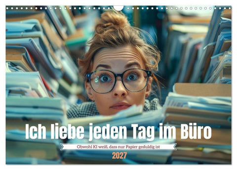 Ich liebe jeden Tag im Büro (Wandkalender 2027 DIN A3 quer), CALVENDO Monatskalender