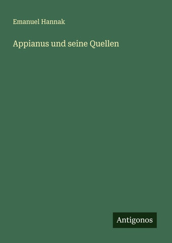 Appianus und seine Quellen