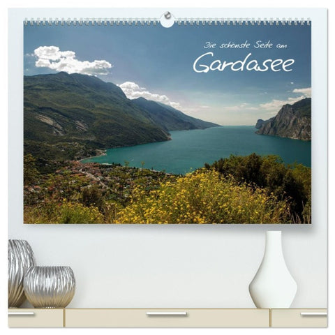 Die schönste Seite am Gardasee (hochwertiger Premium Wandkalender 2026 DIN A2 quer), Kunstdruck in Hochglanz