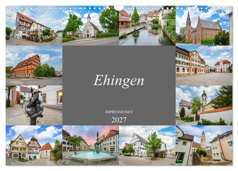 Ehingen Impressionen (Wandkalender 2027 DIN A3 quer), CALVENDO Monatskalender