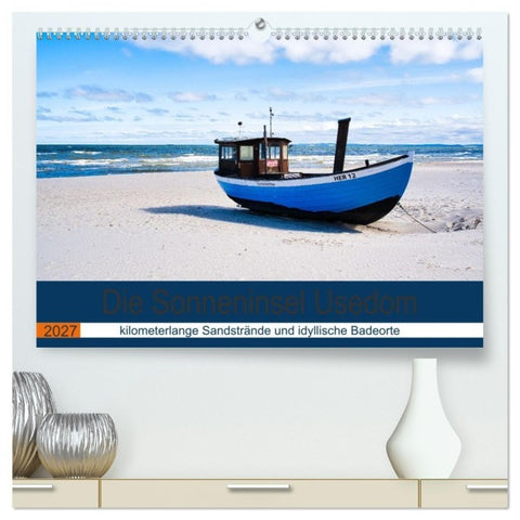 Die Sonneninsel Usedom (hochwertiger Premium Wandkalender 2027 DIN A2 quer), Kunstdruck in Hochglanz
