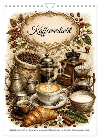 Kaffeeverliebt (Wandkalender 2027 DIN A4 hoch), CALVENDO Monatskalender