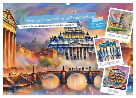 Verwunschene Städte in Traumwelten (Wandkalender 2027 DIN A2 quer), CALVENDO Monatskalender