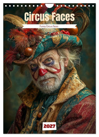 Circus Faces (Wall Calendar 2027 DIN A4 portrait), CALVENDO 12 Month Wall Calendar