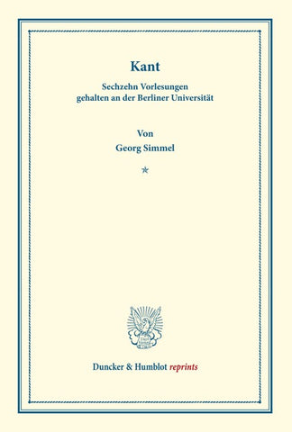 Vorlesung über Kant