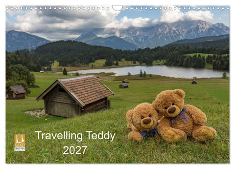 Travelling Teddy 2027 (Wandkalender 2027 DIN A3 quer), CALVENDO Monatskalender