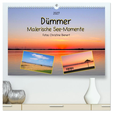 Dümmer, Malerische See-Momente (hochwertiger Premium Wandkalender 2027 DIN A2 quer), Kunstdruck in Hochglanz