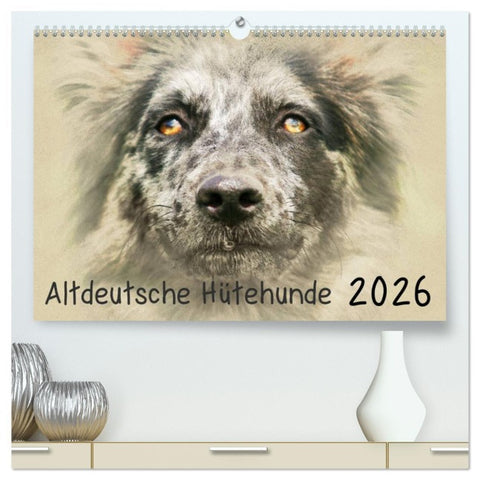 Altdeutsche Hütehunde 2026 (hochwertiger Premium Wandkalender 2026 DIN A2 quer), Kunstdruck in Hochglanz