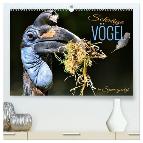 Schräge Vögel in Szene gesetzt (hochwertiger Premium Wandkalender 2027 DIN A2 quer), Kunstdruck in Hochglanz