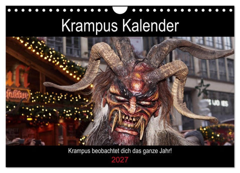 Krampus Kalender 2027 (Wandkalender 2027 DIN A4 quer), CALVENDO Monatskalender