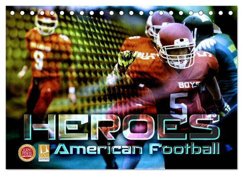HEROES - American Football (Tischkalender 2027 DIN A5 quer), CALVENDO Monatskalender