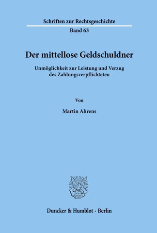Der mittellose Geldschuldner.