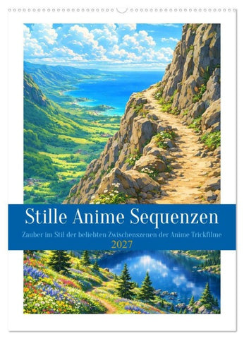 Stille Anime Sequenzen (Wandkalender 2027 DIN A2 hoch), CALVENDO Monatskalender