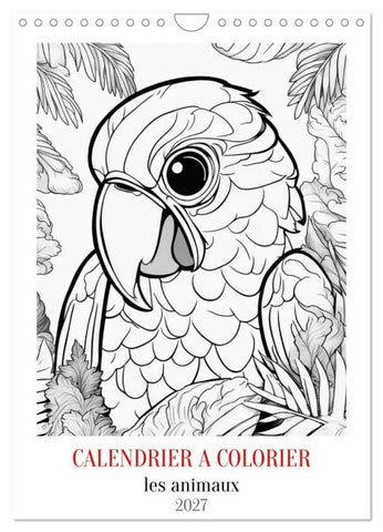 Calendrier à colorier (Calendrier mural 2027 DIN A4 horizontal), CALVENDO calendrier mensuel
