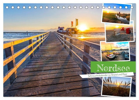 Nordsee - Sehnsuchtskalender zu Strand und Meer (Tischkalender 2027 DIN A5 quer), CALVENDO Monatskalender