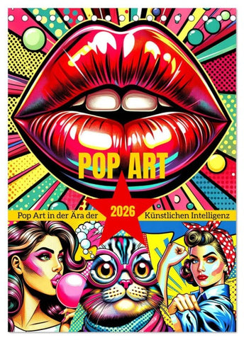 Pop Art - In der Ära der Künstlichen Intelligenz (Tischkalender 2026 DIN A5 hoch), CALVENDO Monatskalender